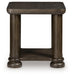 Rectangular Signature Design by Ashley cocktail table with a sleek wooden top and sturdy metal legs.