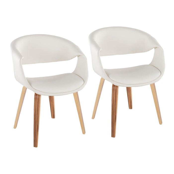Curvo - Upholstered Chair (Set of 2) - Zebra Wood Legs