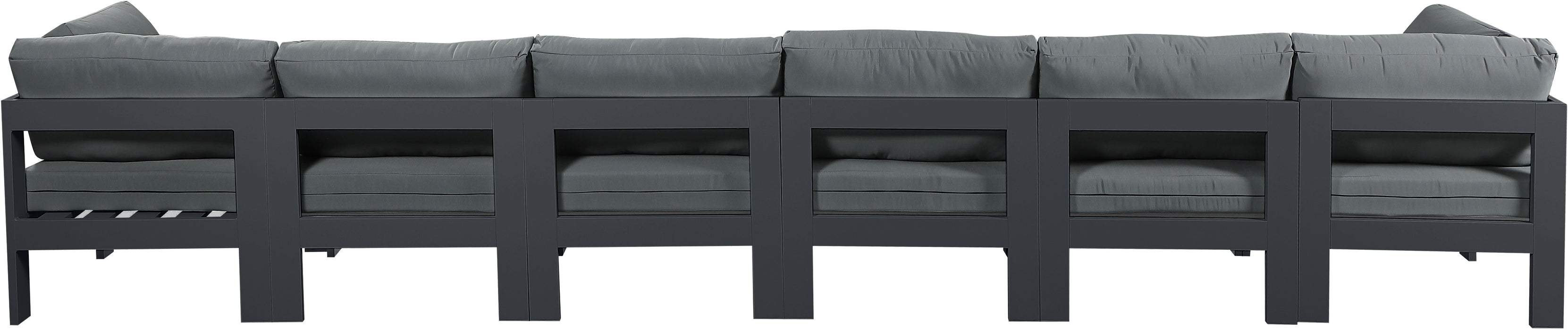 Nizuc - Outdoor Patio Modular Sofa With Frame - Grey - With Frame