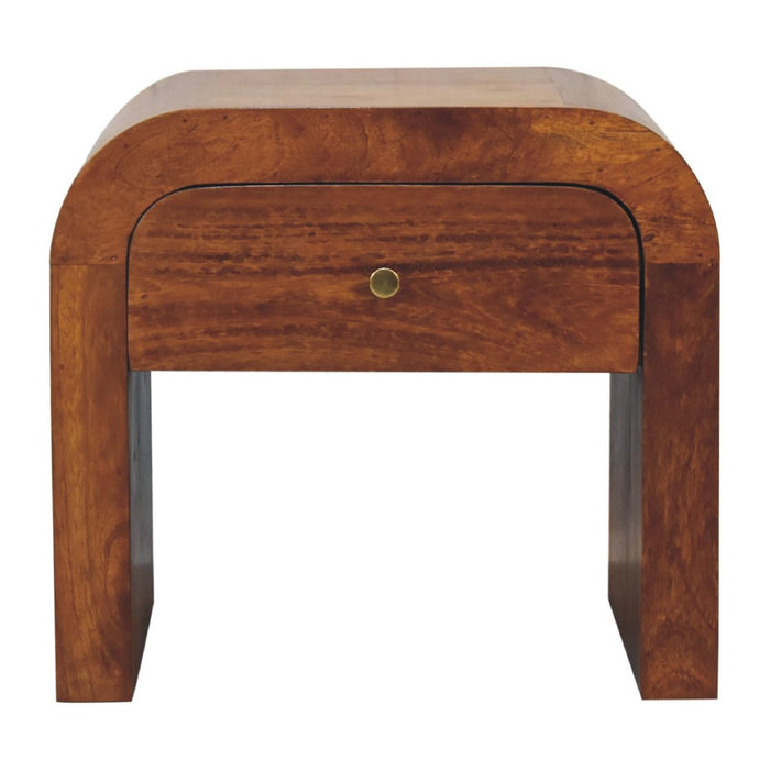 16" Solid Wood One Drawer Nightstand - Chestnut