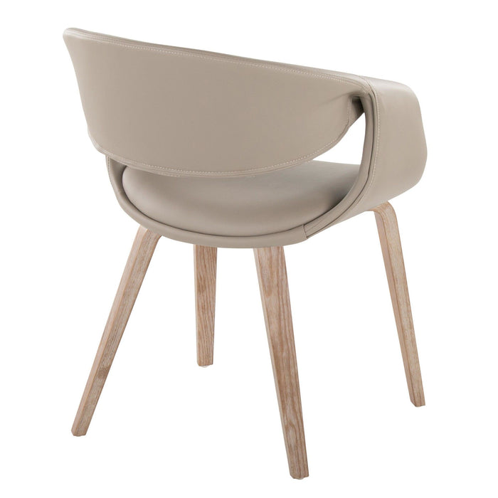 Curvo - Upholstered Chair (Set of 2) - Whitewashed Wood Legs