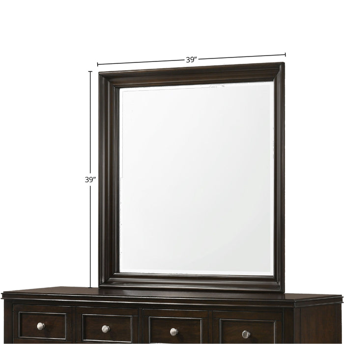 Merlot - Square Mirror - Mahogany