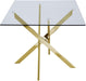 Modern Meridian Furniture Xander dining table with a sleek wooden surface and sturdy legs, ideal for contemporary dining spaces.