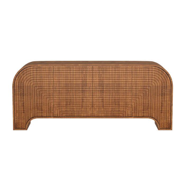 Tressa - Solid Wood Sideboard (4-Door) - Walnut