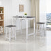 Giga 3-piece counter height dining set with matching stools and table, ideal for modern kitchen or dining room use