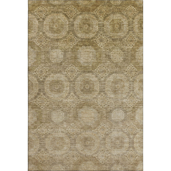 10' X 14' Abstract Geometric Washable Area Rug With UV Protection (708277) - Brown / Beige