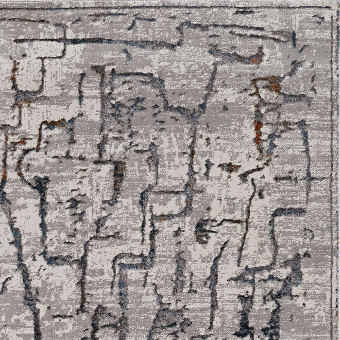 8' x 11' Machine Woven Abstract Indoor Area Rug - Gray
