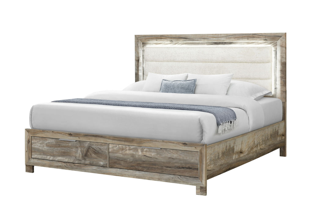 Callie - King Bed With Storage - Brown