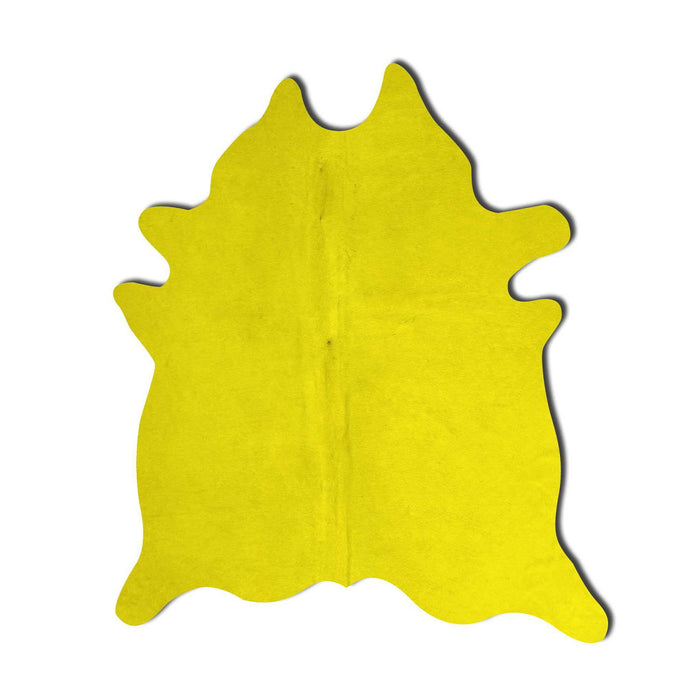 60" x 84" Cowhide Area Rug - Yellow