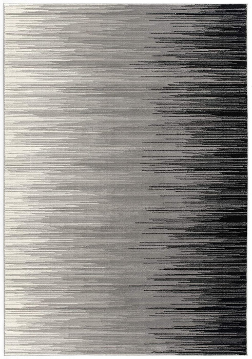 8' x 10' Abstract Dhurrie Area Rug - Black