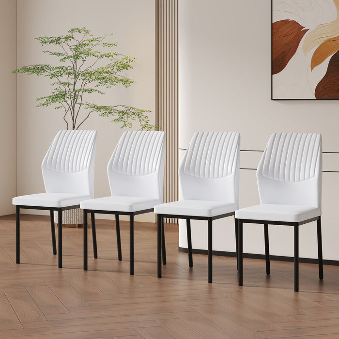 Ergonomic Simple Chair With Metal Leg