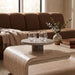 Meridian Furniture Ralston genuine travertine tray with a smooth surface and elegant design, perfect for serving or decorative use.