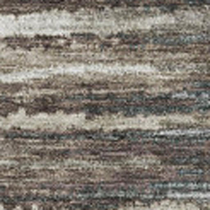 10' X 14' Striped Washable Area Rug With UV Protection (650980) - Brown / Gray / Ivory