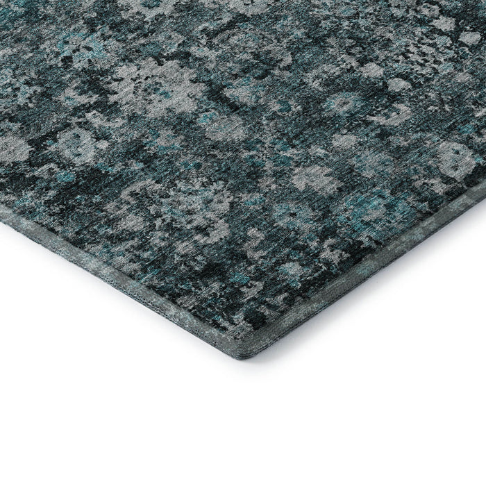 10' X 14' Oriental Washable Area Rug With UV Protection (653803) - Teal / Aqua