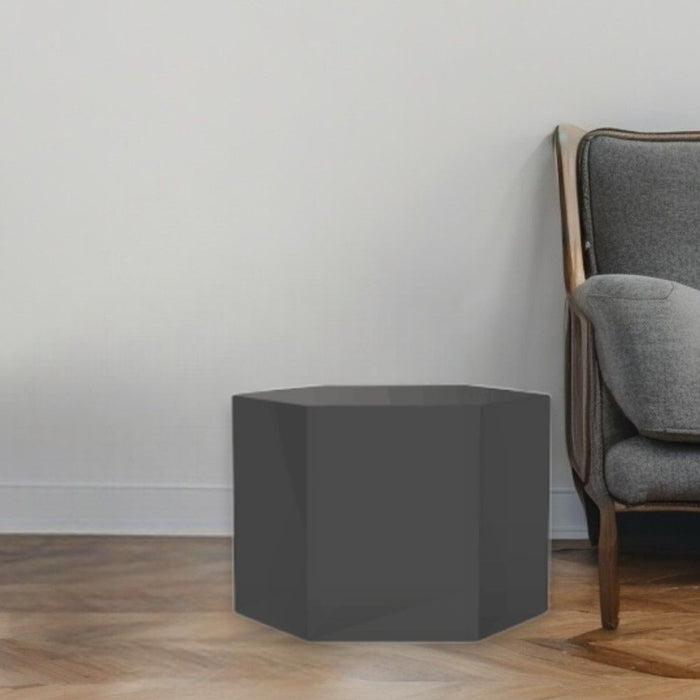 Wood End Table - Gray