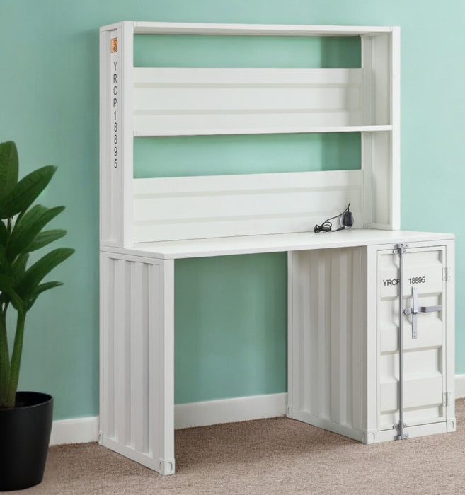Metal Writing Desk - White