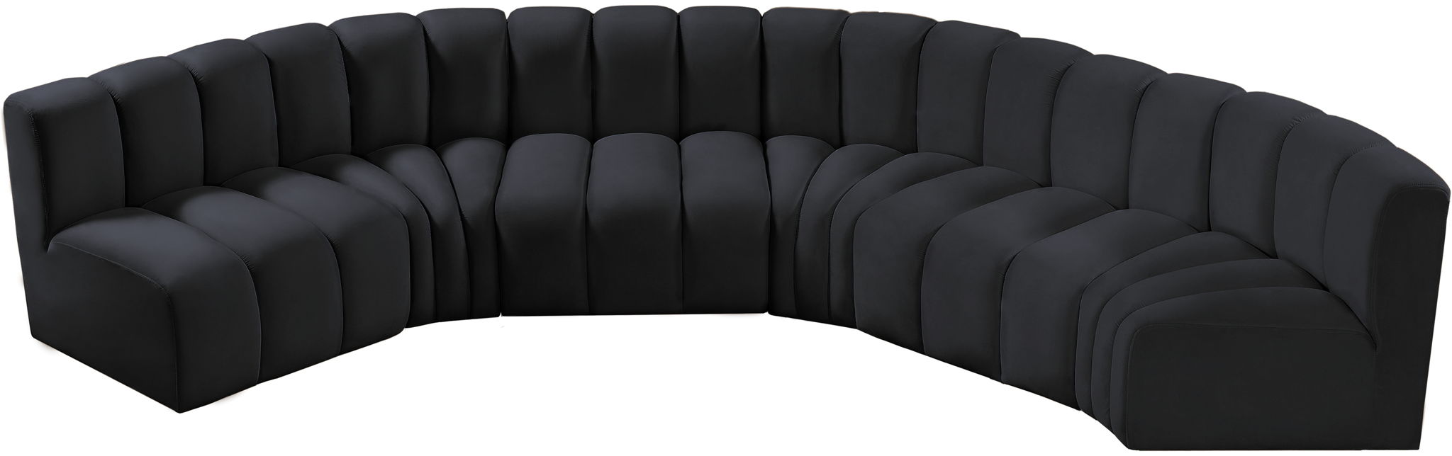 Arc - Velvet 6 Piece U-Shaped Modular Sofa