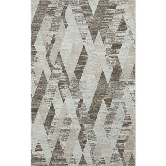 9' x 11.8' Geometric Area Rug - Gray