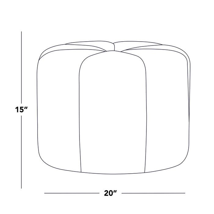 Daisy - Ottoman - White Fabric