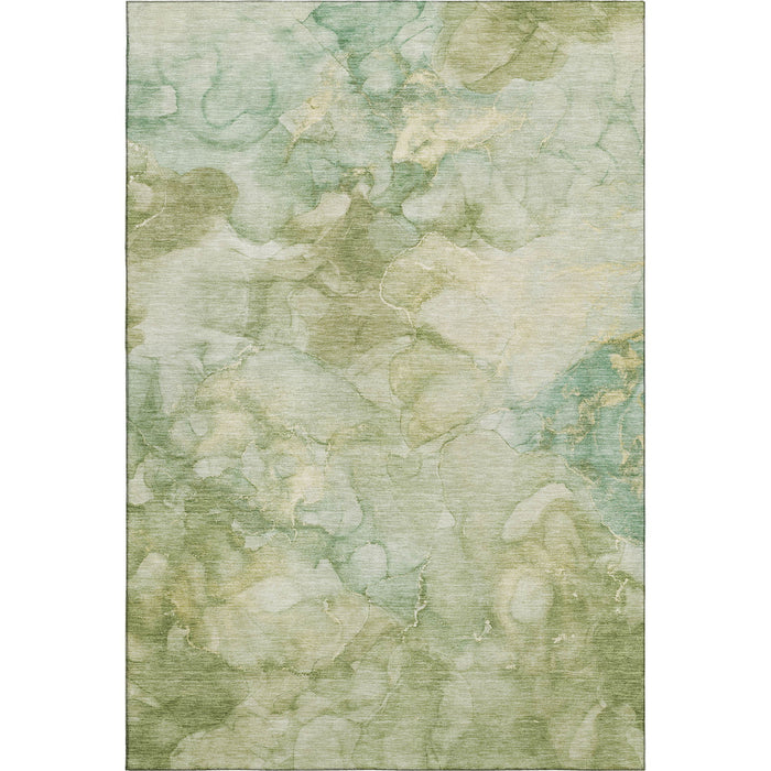 10' X 14' Abstract Washable Area Rug With UV Protection (714739) - Sage / Beige