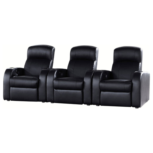 Cyrus 3-piece upholstered home theater seating by CoasterEssence in a plush, comfortable design