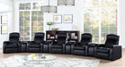 Cyrus 9-piece upholstered home theater seating by CoasterEssence in a contemporary furniture arrangement