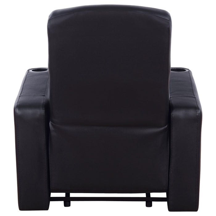 Cyrus 7-piece upholstered home theater seating by CoasterEssence in a modern living room setup