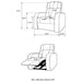 Cyrus upholstered track arm recliner in black by CoasterEssence