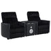 Madden 3-piece black corduroy upholstered manual theater seating by CoasterEveryday