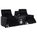 Madden 3-piece black corduroy upholstered manual theater seating by CoasterEveryday