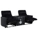 Madden 3-piece black corduroy upholstered manual theater seating by CoasterEveryday