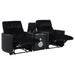 Madden 3-piece black corduroy upholstered manual theater seating by CoasterEveryday