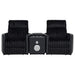 Madden 3-piece black corduroy upholstered manual theater seating by CoasterEveryday