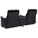 Madden 3-piece black corduroy upholstered manual theater seating by CoasterEveryday