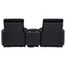 Madden 3-piece black corduroy upholstered manual theater seating by CoasterEveryday