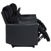 Madden 3-piece black corduroy upholstered manual theater seating by CoasterEveryday