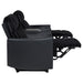 Madden 3-piece black corduroy upholstered manual theater seating by CoasterEveryday