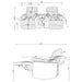 Madden 3-piece black corduroy upholstered manual theater seating by CoasterEveryday