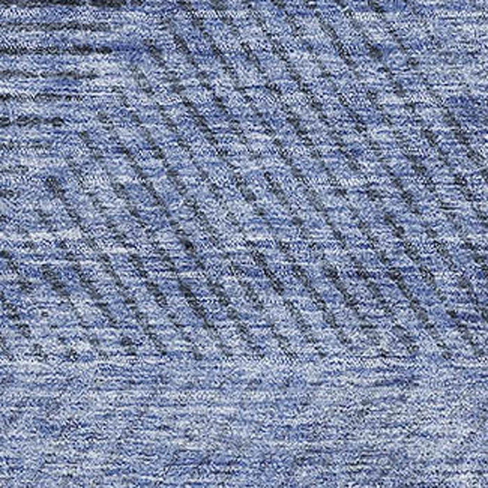 10' X 14' Geometric Washable Area Rug With UV Protection - Blue And Gray