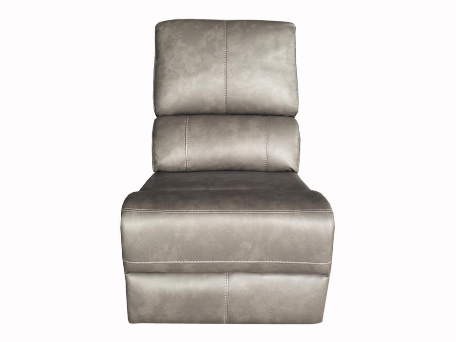 Lumen Leatherette Modular Sectional Armless Chair Charcoal