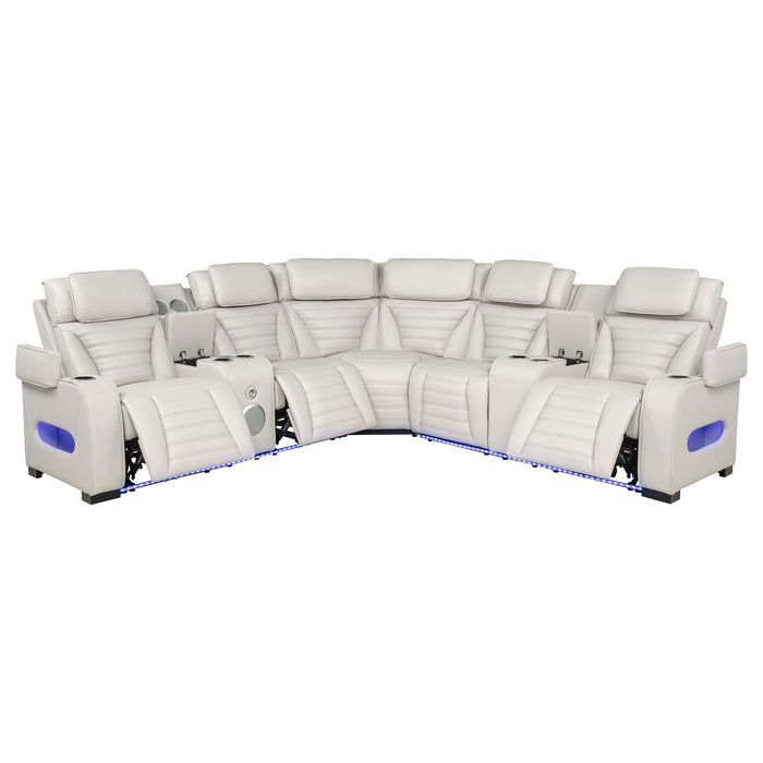 HP0426 Power2 Reclining Sectional 3 Pc Set Beige