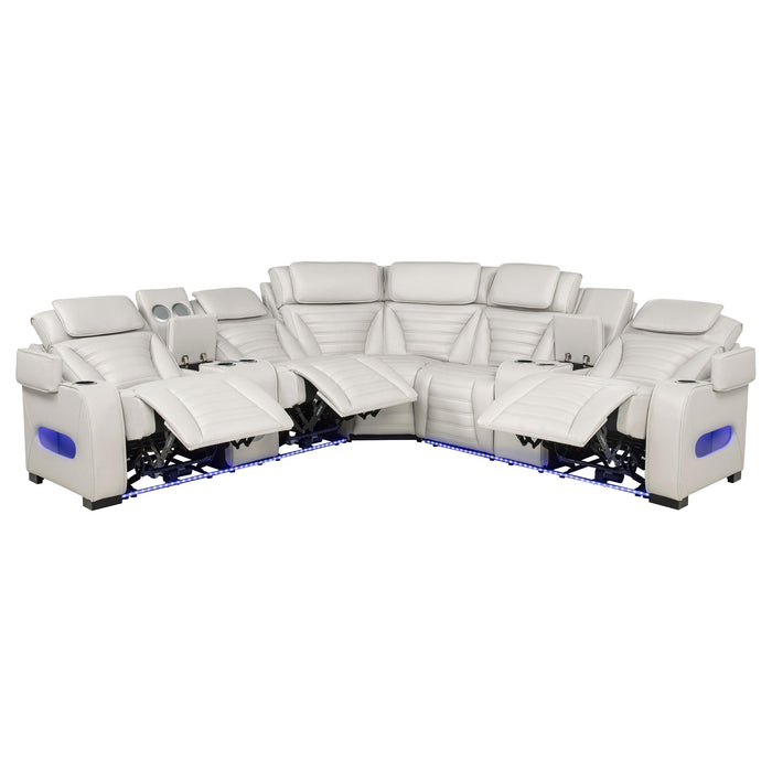 HP0426 Power2 Reclining Sectional 3 Pc Set Beige