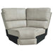CoasterEveryday 3-piece reclining sectional in warm gray upholstery, front view