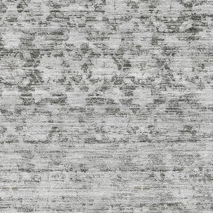 10' X 14' Striped Washable Area Rug With UV Protection (700005) - Gray / Silver