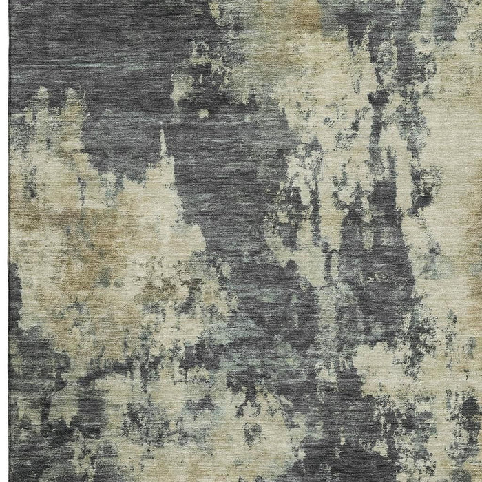 10' X 14' Abstract Washable Area Rug With UV Protection (716954) - Gray / Beige