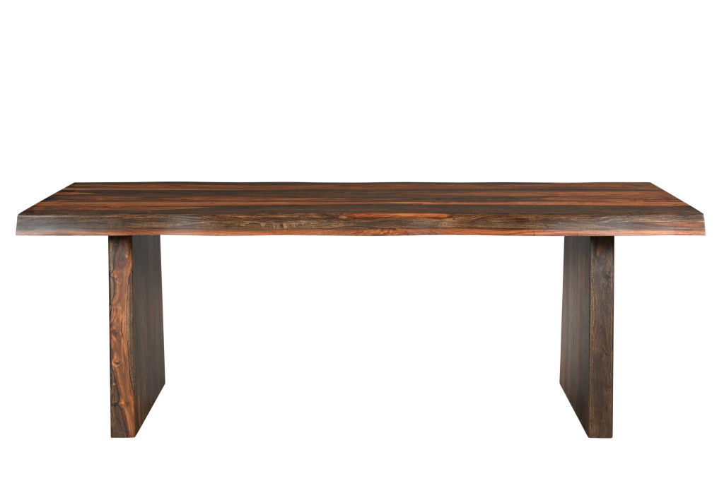 86" Solid Wood Dining Table - Dark Brown