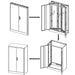 Giga metal filing cabinet with locking doors, adjustable shelves, ideal for home office, school, or garage storage.