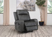 Raelynn grey upholstered power lift recliner chair by CoasterEveryday