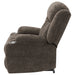 Dark brown Houston upholstered power lift recliner chair from CoasterEveryday, with plush cushioning and a built-in power lifting mechanism.