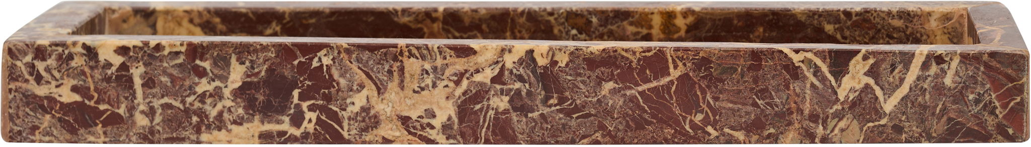 Michael genuine marble tray by Meridian Furniture, showcasing a sleek rectangular tray with polished marble surface and gold-tone handles.